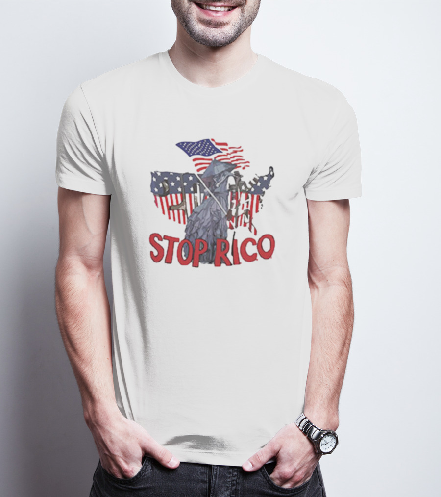 Drake Stop Rico American Flag Grim Reaper T-Shirt