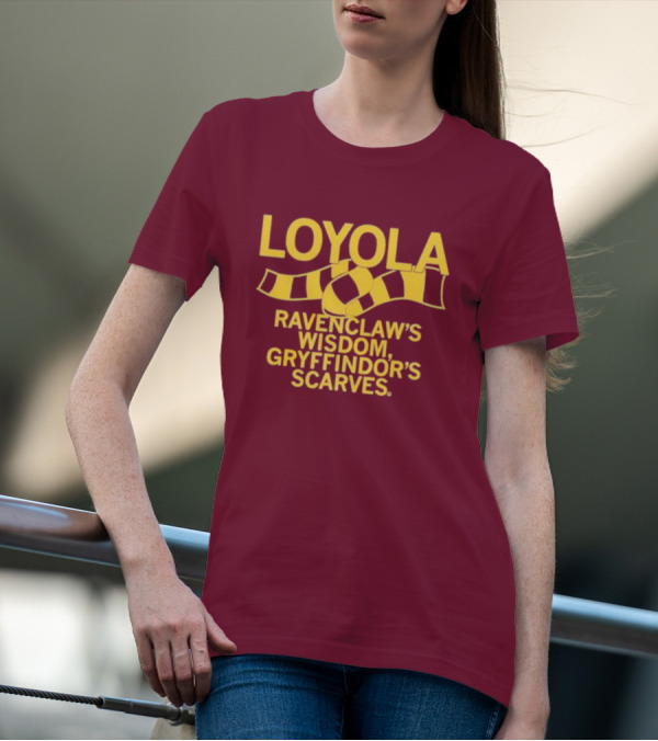 LOYOLA Ravenclaw's Wisdom Gryffindor's Scarves T-Shirt