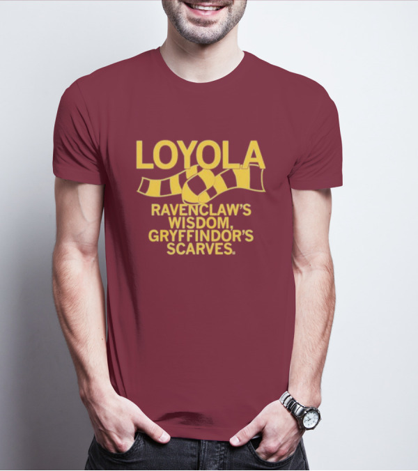 LOYOLA Ravenclaw's Wisdom Gryffindor's Scarves T-Shirt