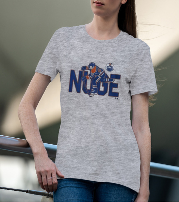 Ryan Nugent-Hopkins Edmonton Oilers NUGE Hockey Player Action T-Shirt