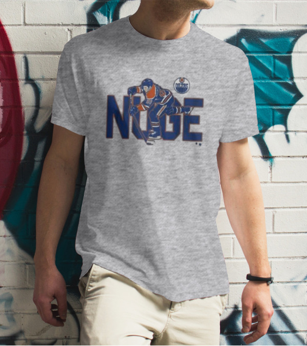 Ryan Nugent-Hopkins Edmonton Oilers NUGE Hockey Player Action T-Shirt