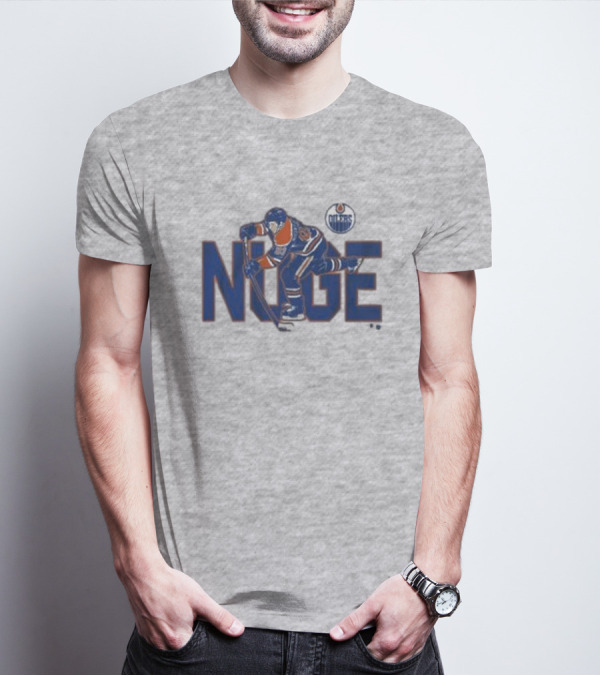 Ryan Nugent-Hopkins Edmonton Oilers NUGE Hockey Player Action T-Shirt