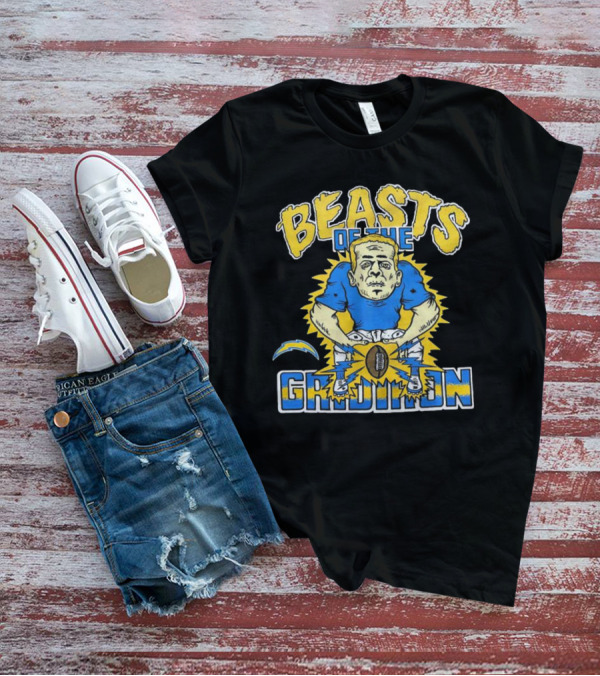 Los Angeles Chargers Beasts Of The Gridiron Football Player T-Shirt