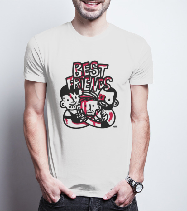 Best Friends AEW With Blood Brothers Orange Cassidy Trio T-Shirt