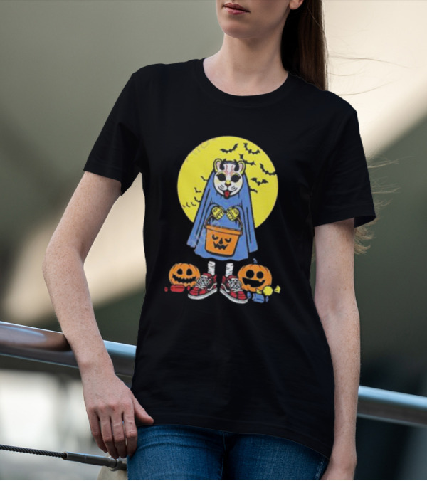 Home Team Trick Or Treat Halloween Costume With Pumpkins And Bats T-Shirt