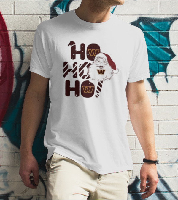 Washington Commanders Christmas Santa Ho Ho Ho T-Shirt