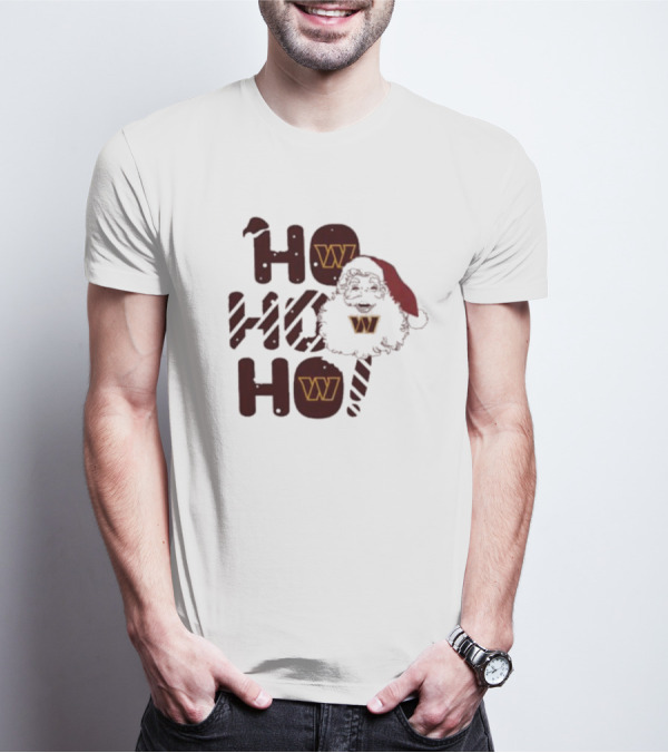 Washington Commanders Christmas Santa Ho Ho Ho T-Shirt