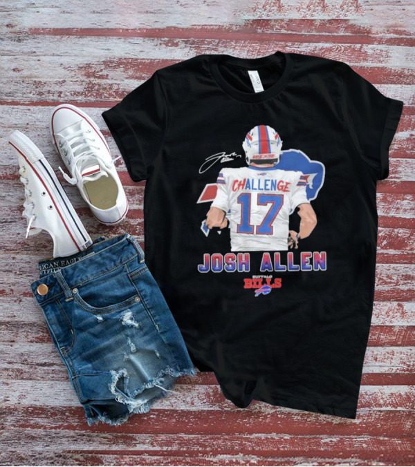 Josh Allen Challenge 17 Buffalo Bills Rise 17th T-Shirt