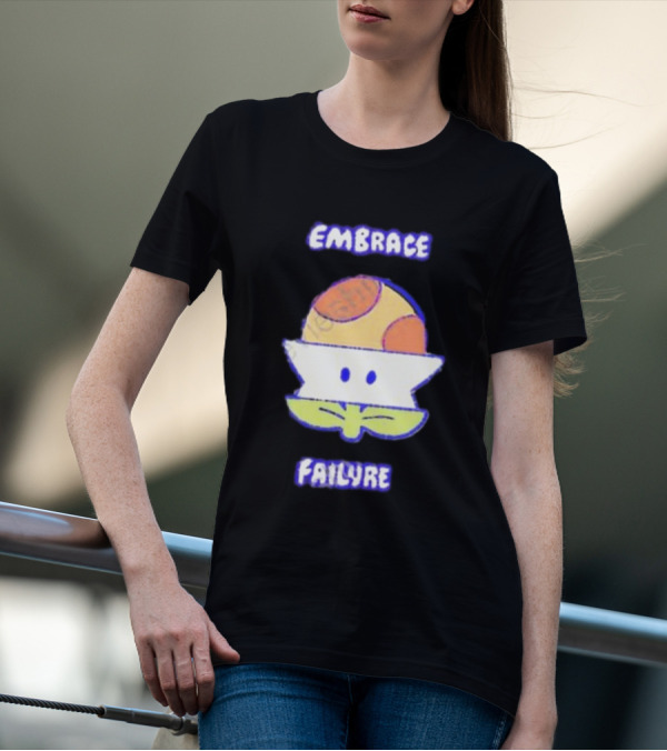 Embrace Failure Evantickles Pixel Mushroom T-Shirt