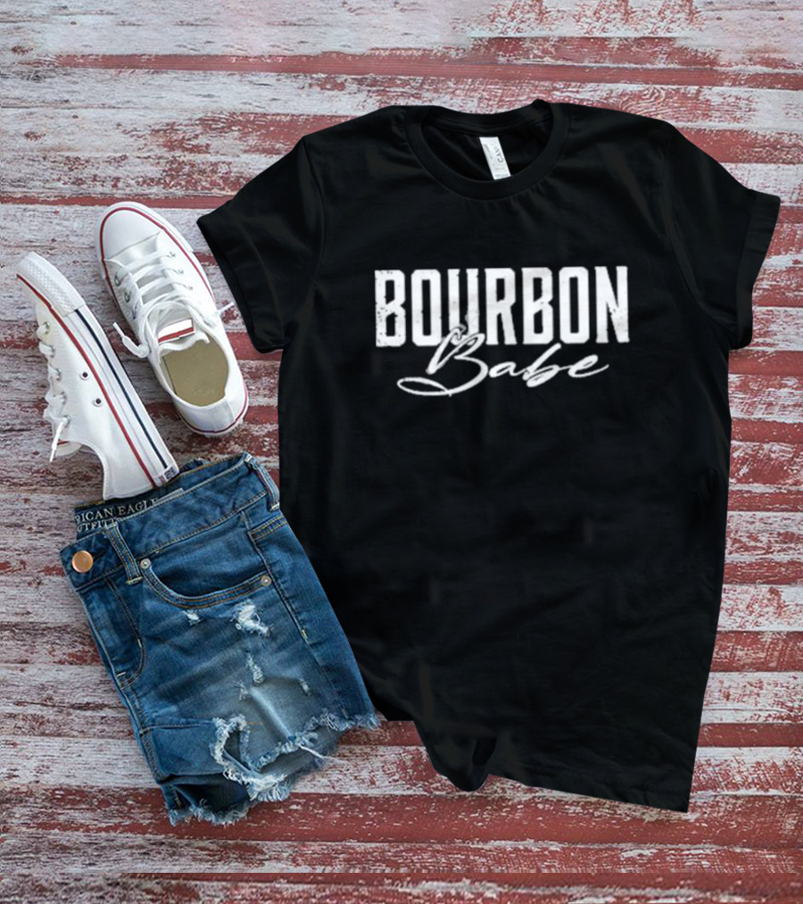 Jeremy Siers Bourbon Babe Graphic Grey T-Shirt