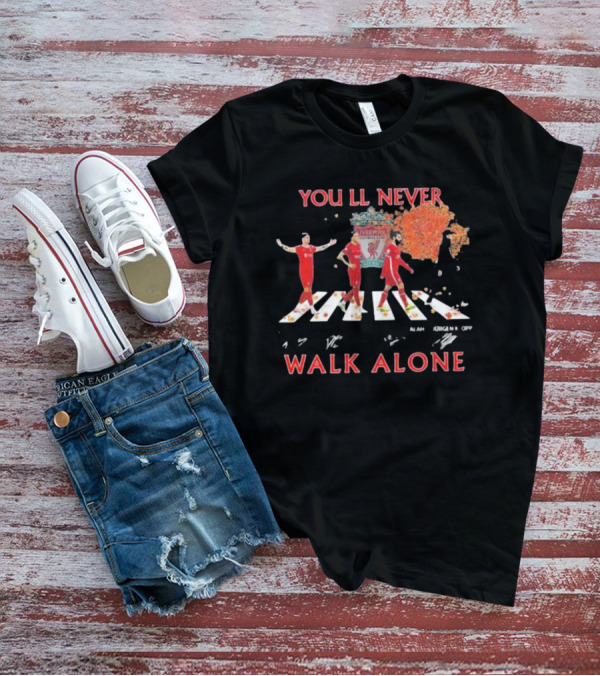 Liverpool FC You'll Never Walk Alone Abbey Road Jurgen Klopp T-Shirt