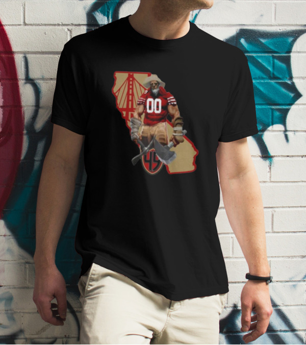 San Francisco Miner California Bridge 49er 00 Jersey T-Shirt