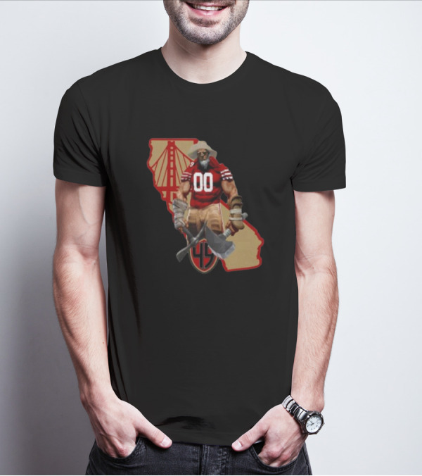 San Francisco Miner California Bridge 49er 00 Jersey T-Shirt