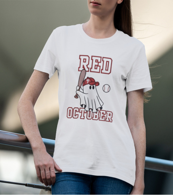 Red October Phillies Philadelphia Baseball Ghost T-Shirt