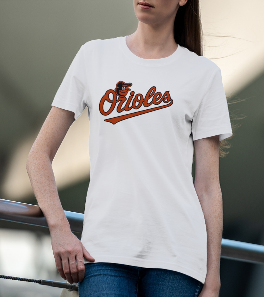 Orioles Baltimore Classic Script Logo Baseball Team T-Shirt