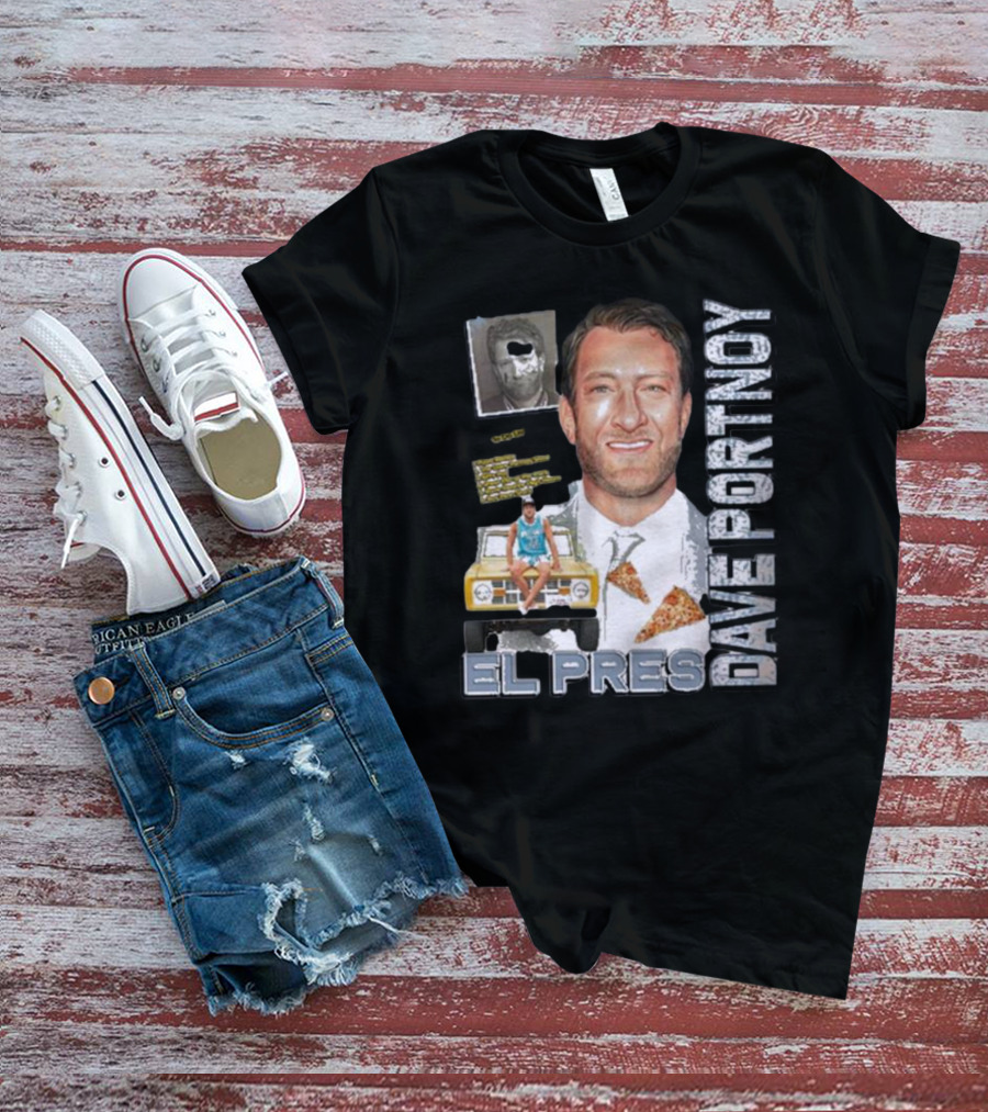 Dave Portnoy El Pres Pizza Car Collage T-Shirt
