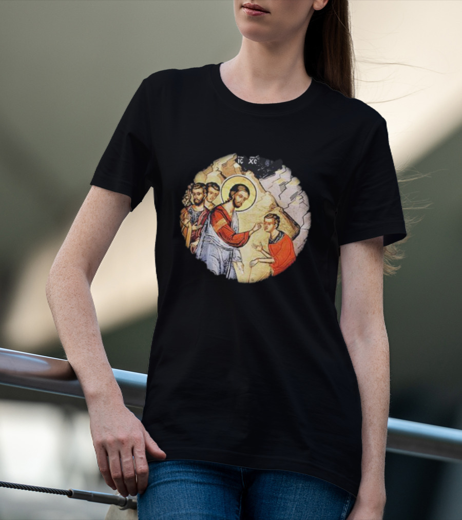 IC XC Jesus Byzantine Icon Healing Scene T-Shirt