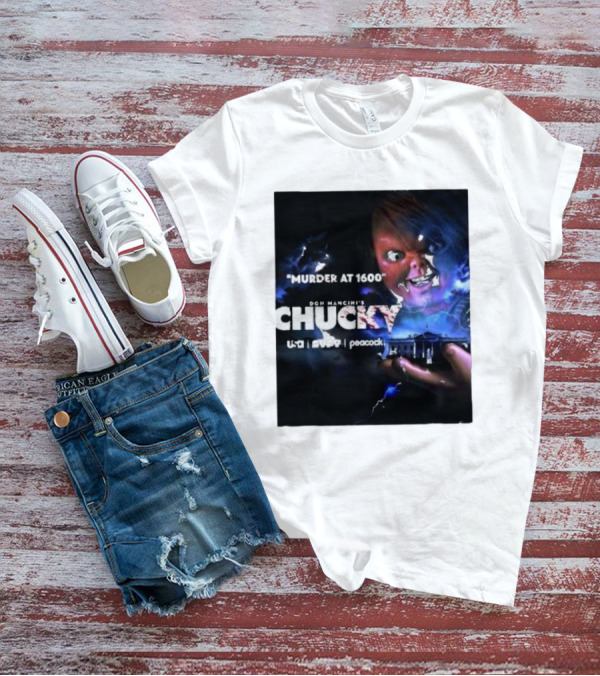 Murder At 1600 Don Mancini's Chucky Peacock USA White House Lightning T-Shirt