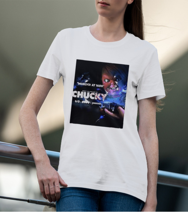 Murder At 1600 Don Mancini's Chucky Peacock USA White House Lightning T-Shirt