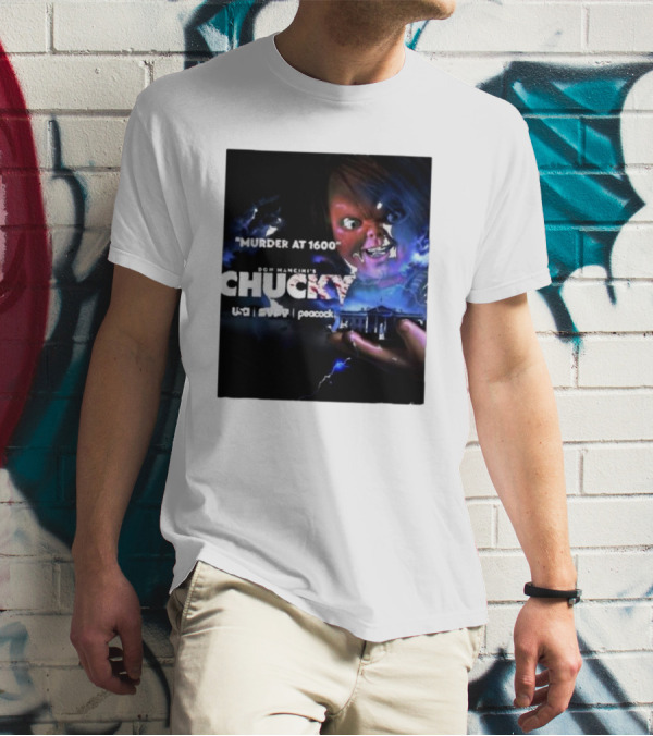 Murder At 1600 Don Mancini's Chucky Peacock USA White House Lightning T-Shirt