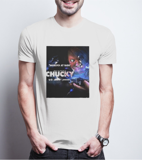Murder At 1600 Don Mancini's Chucky Peacock USA White House Lightning T-Shirt