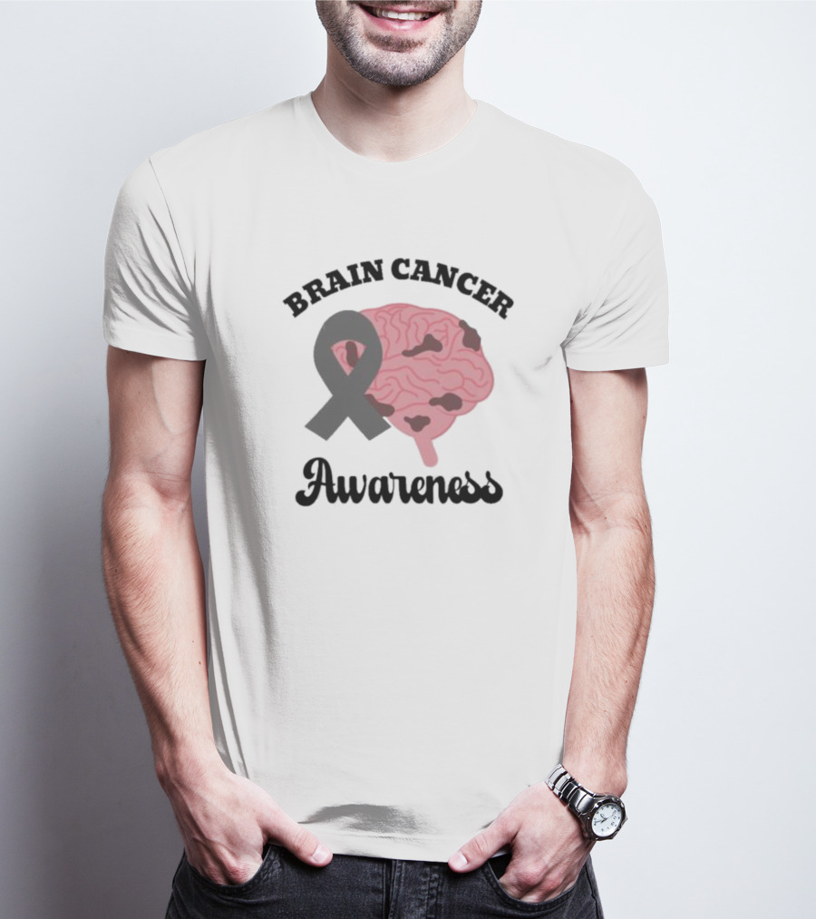 Brain Cancer Awareness Pink T-Shirt