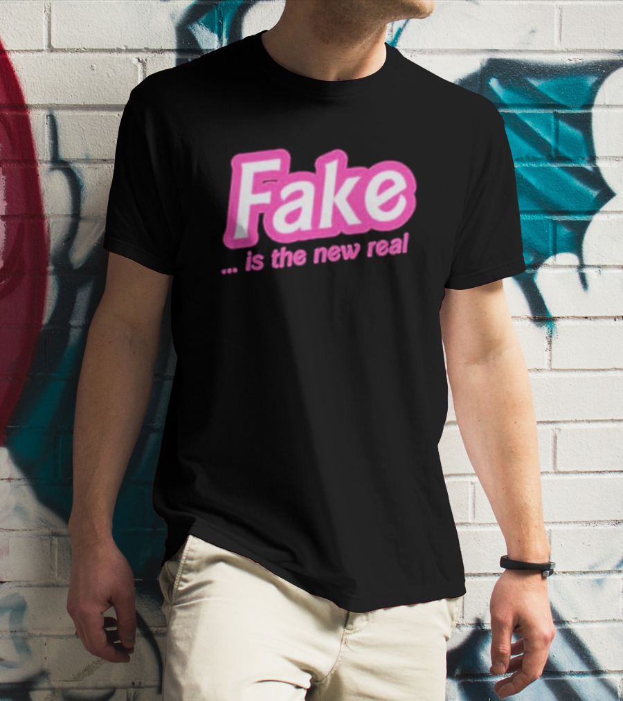 Beabimbo Fake Is The New Real Pink T-Shirt