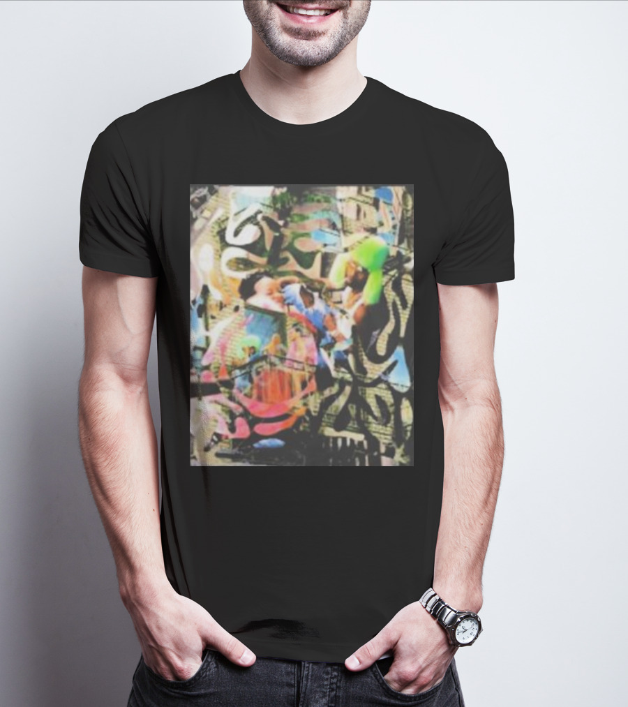 Riri And Rocky Ian Woods Merch Colorful Abstract Collage T-Shirt
