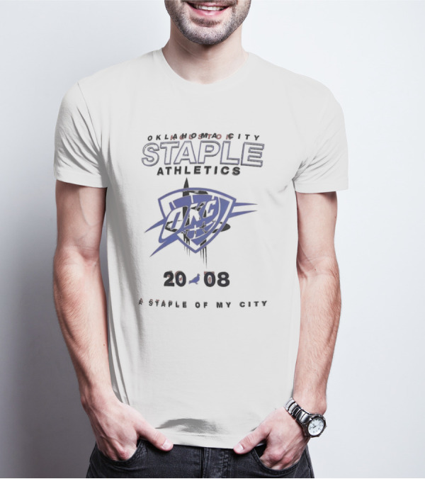 Oklahoma City Staple Athletics OKC Thunder 2008 A Staple Of My City T-Shirt