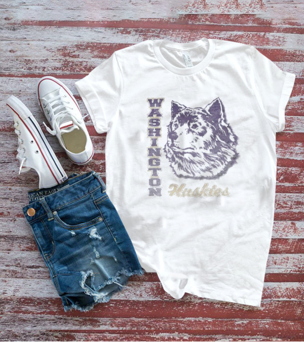 Washington Huskies Vintage Style Throwback Huskies T-Shirt