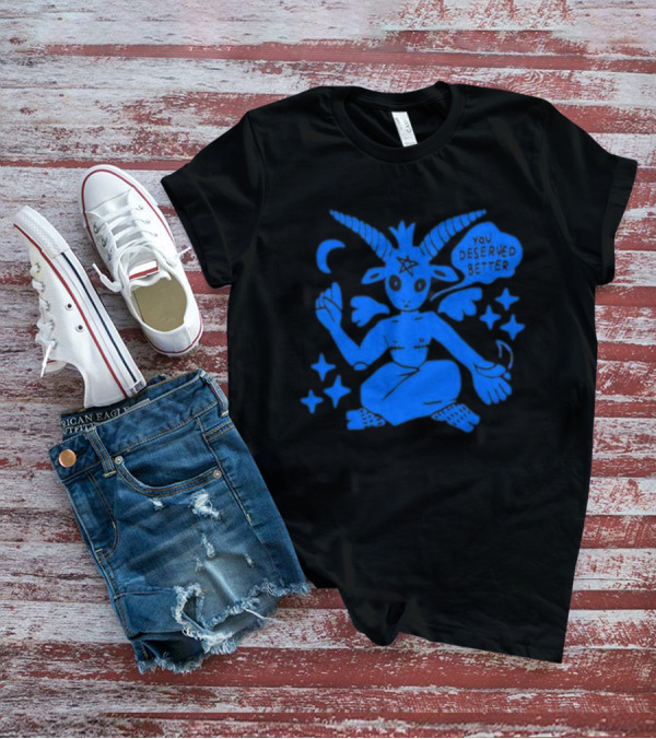 You Deserve Better Blue Baphomet Aesthetic With Stars And Crescent Moon T-Shirt