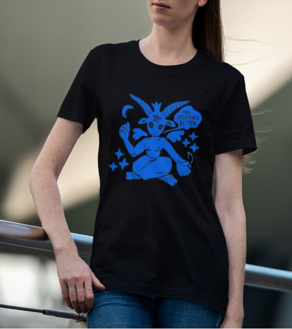 You Deserve Better Blue Baphomet Aesthetic With Stars And Crescent Moon T-Shirt