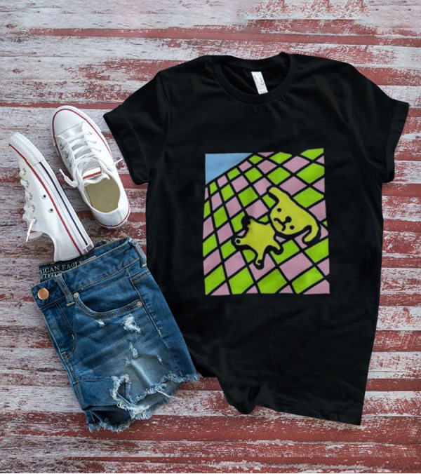 There's A Doggy On The Roof Checkerboard Zoe Bread T-Shirt