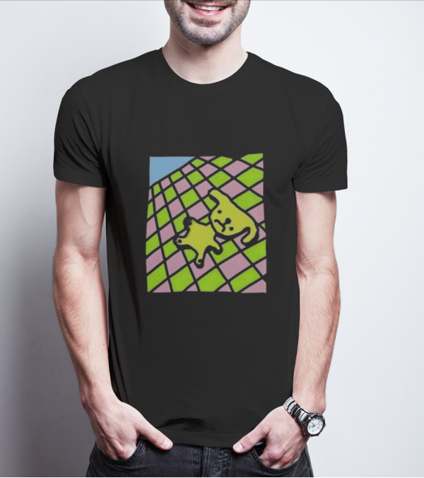 There's A Doggy On The Roof Checkerboard Zoe Bread T-Shirt
