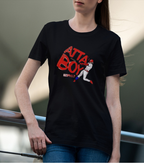 Phlylocker Atta Boy Baseball Phly Red White Player T-Shirt