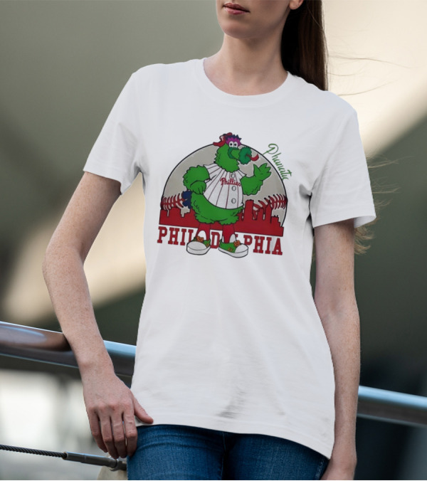 Philly Phanatic Philadelphia Skyline Baseball Phillies T-Shirt