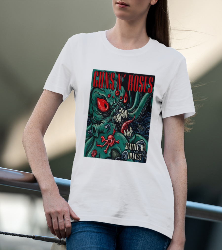 Guns N Roses Seattle WA 10.14.23 Monster T-Shirt