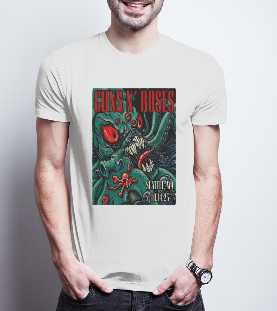 Guns N Roses Seattle WA 10.14.23 Monster T-Shirt