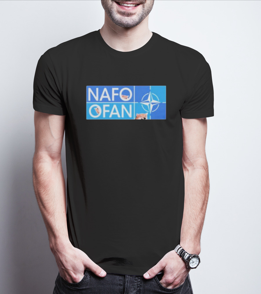 NAFO OFAN Shiba Inu NATO Star Emblem T-Shirt