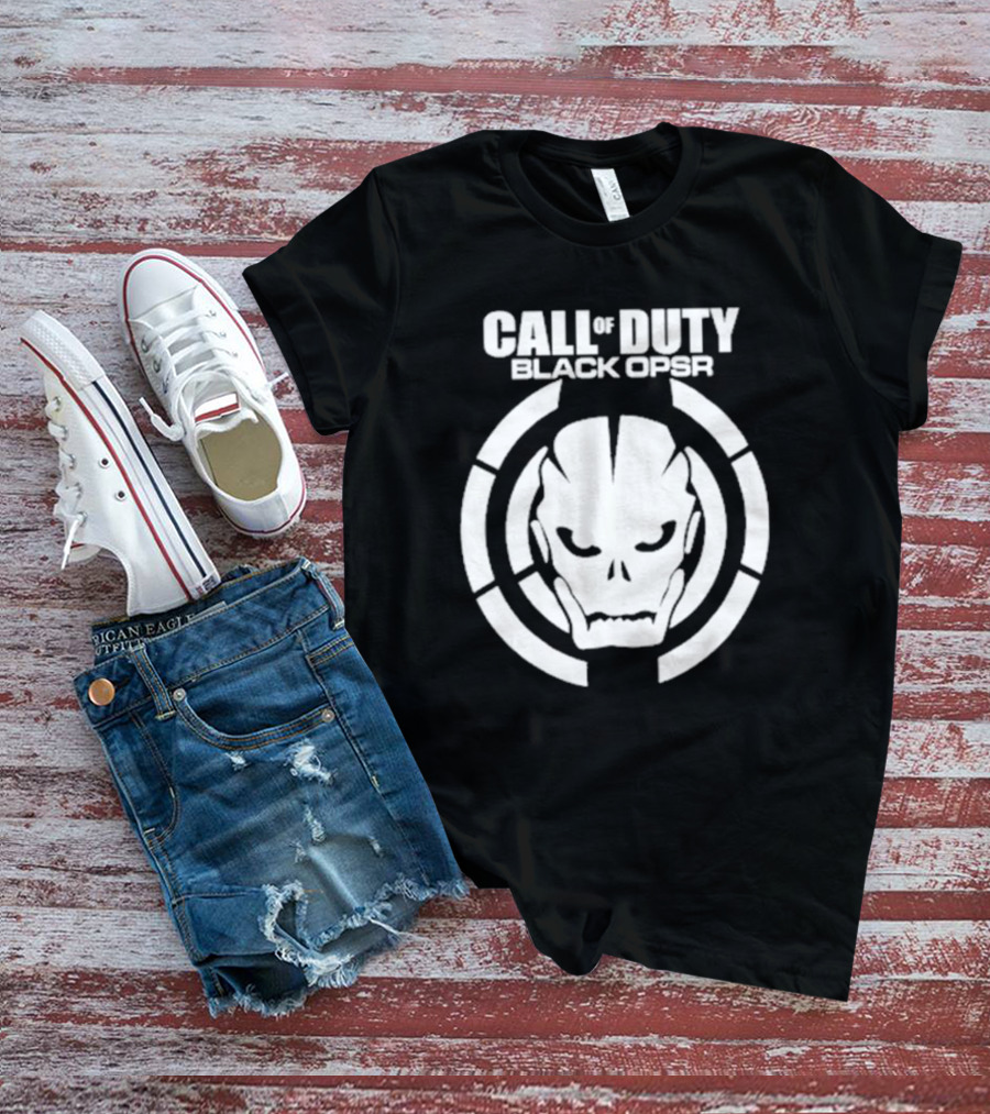 CALL OF DUTY BLACK OPSR Skull Emblem T-Shirt