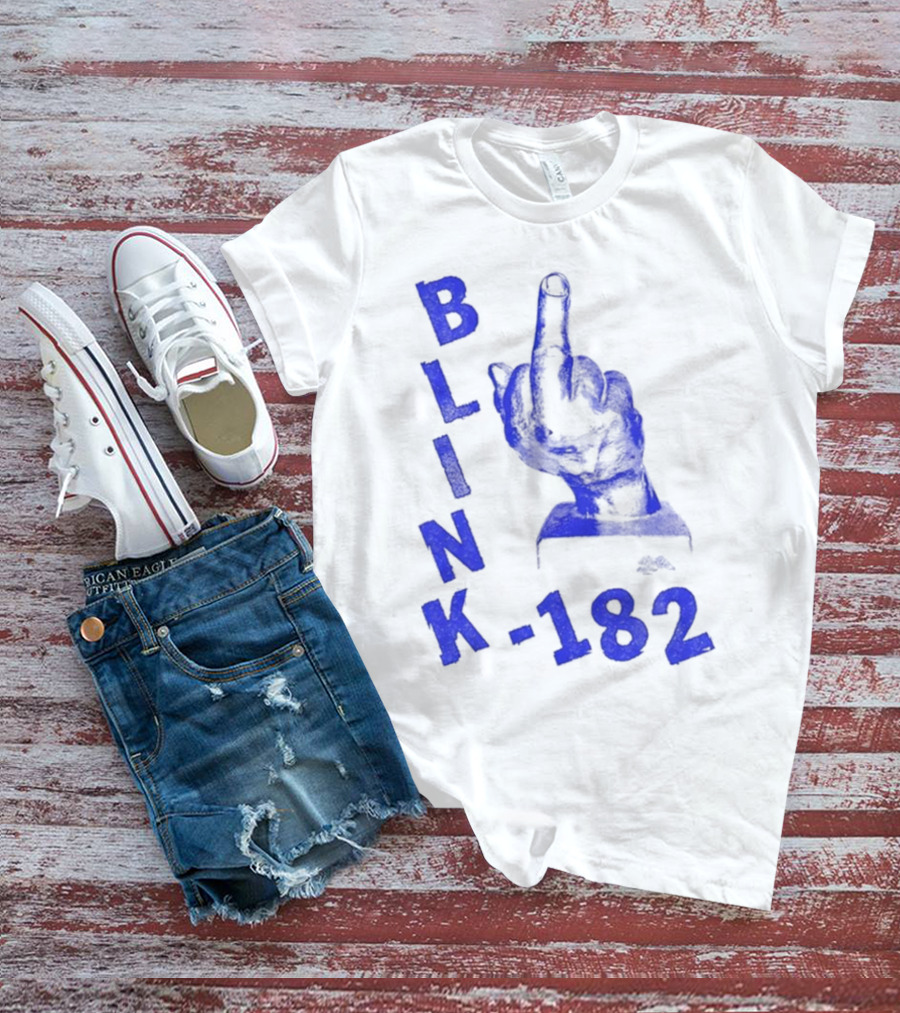 Blink 182 Blue Middle Finger T-Shirt