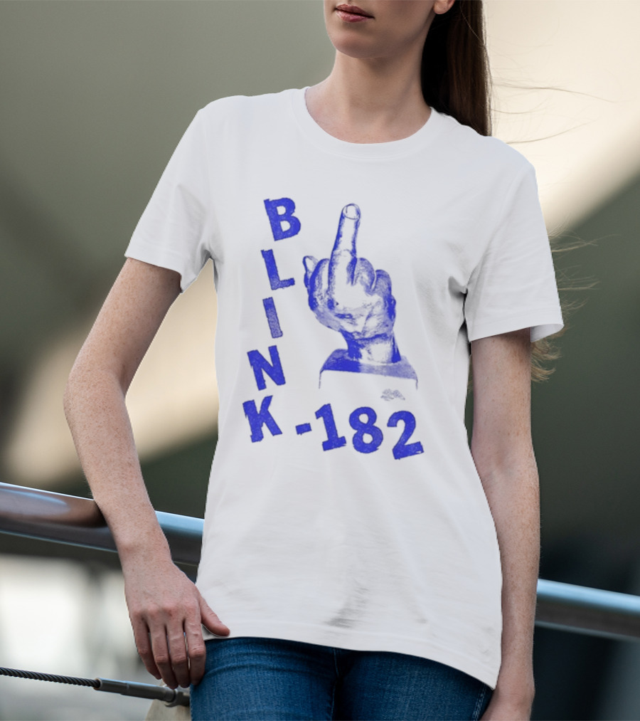 Blink 182 Blue Middle Finger T-Shirt