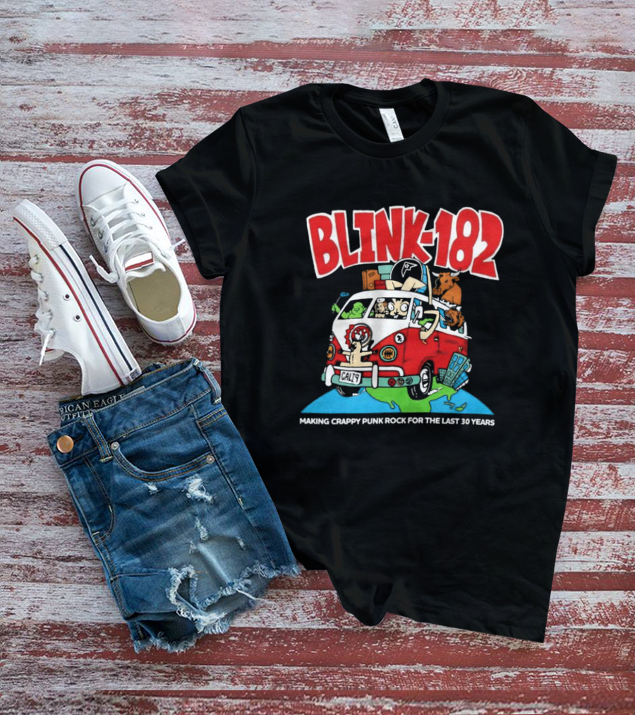 Blink-182 Making Crappy Punk Rock For The Last 30 Years Van Cartoon T-Shirt