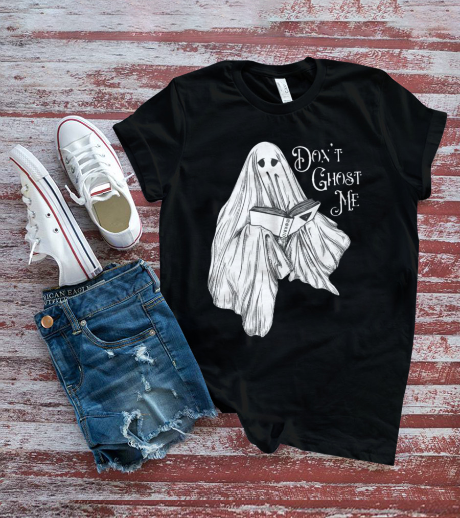 Morbid Don't Ghost Me Halloween Ghost Reading Book T-Shirt