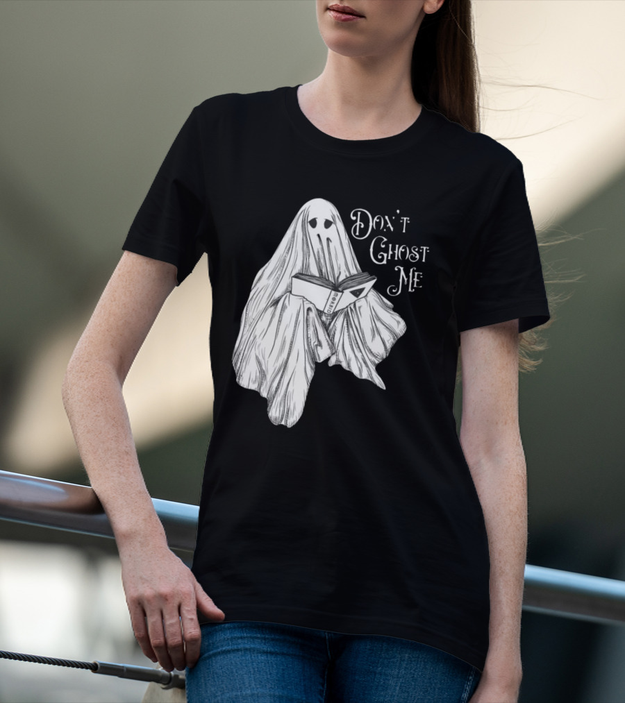 Morbid Don't Ghost Me Halloween Ghost Reading Book T-Shirt