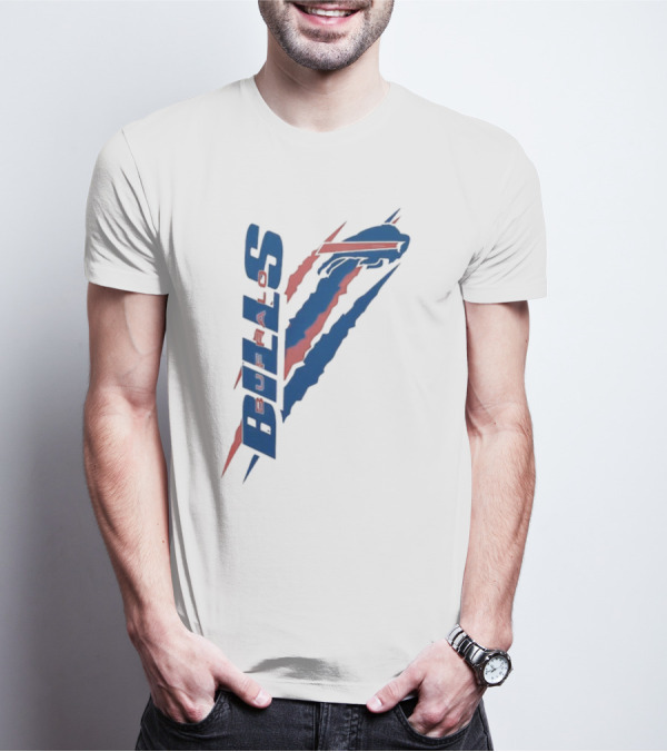 Buffalo Bills Starter Scratch Logo With Red And Blue Elements T-Shirt