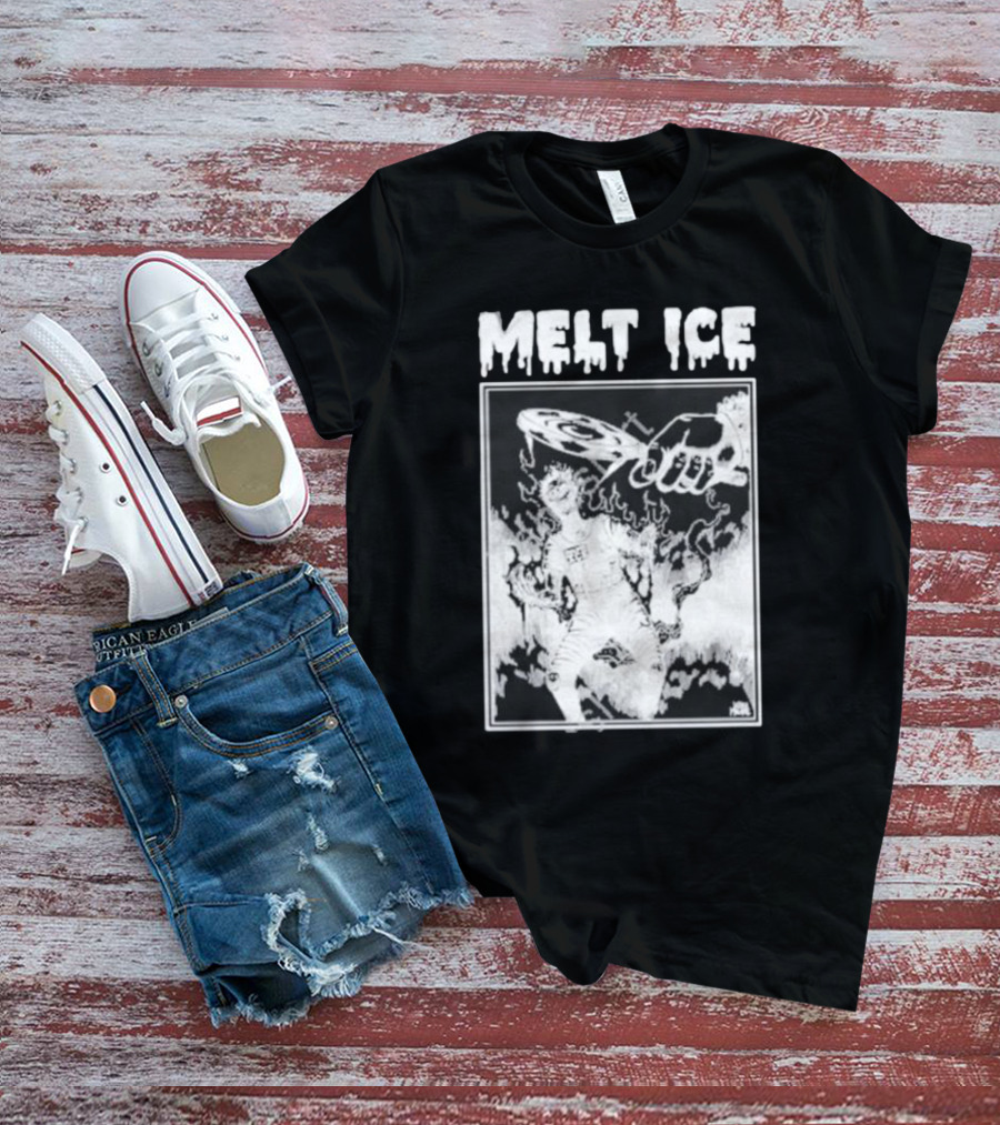 Melt Ice Punkwithacamera Fiery Record Flame T-Shirt