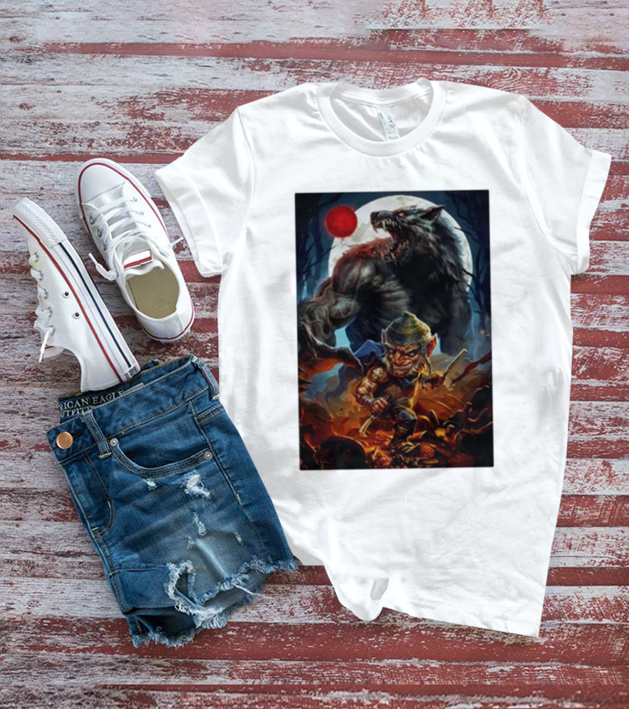 Richard Luong Chetney Pock O’pea Rta Werewolf And Goblin Under Red Moon T-Shirt