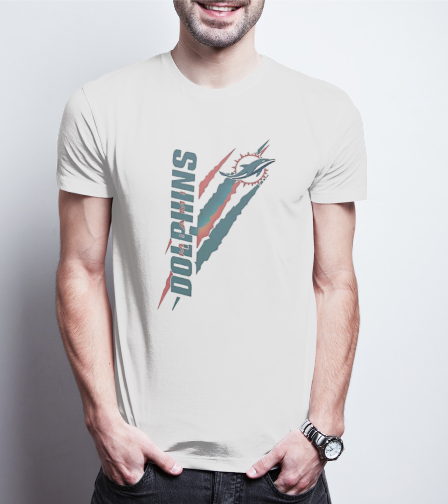 Miami Dolphins Scratch Logo Starter T-Shirt