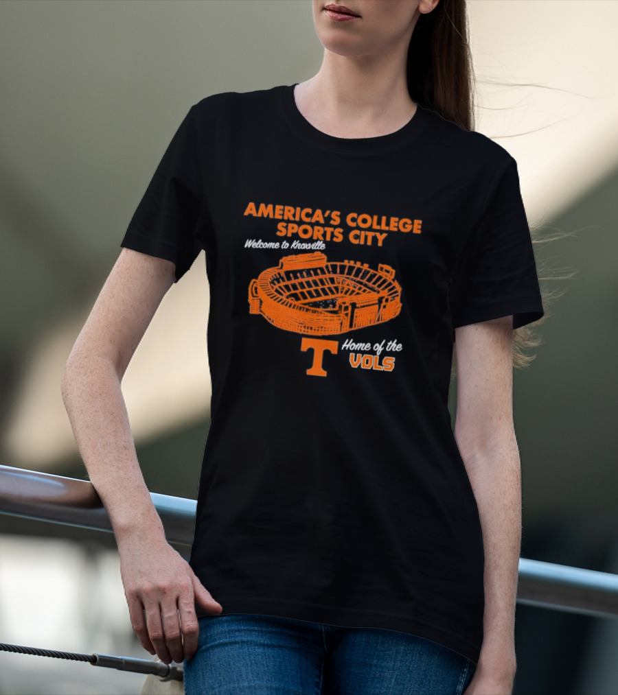 America's College Sports City Welcome To Knoxville Home Of The Vols T-Shirt
